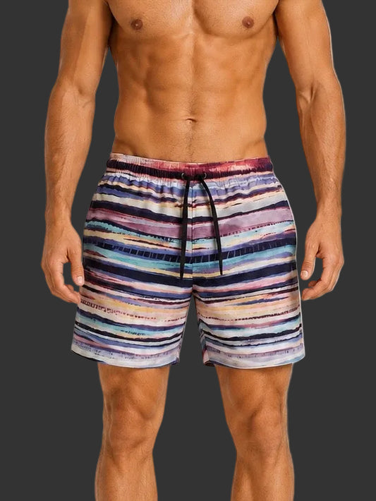 Men's Swim Shorts Earthy Stripe