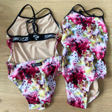 Women's One Piece Elastic Strap Back Floral Fun